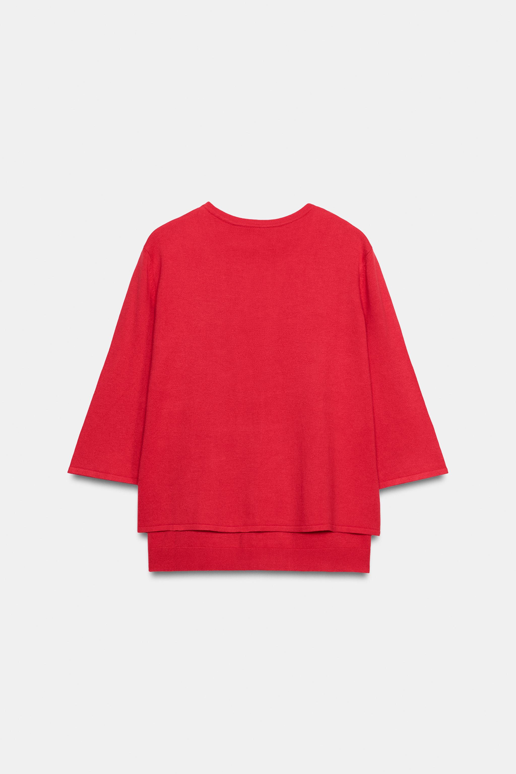 DOUBLE LAYER KNIT CARDIGAN